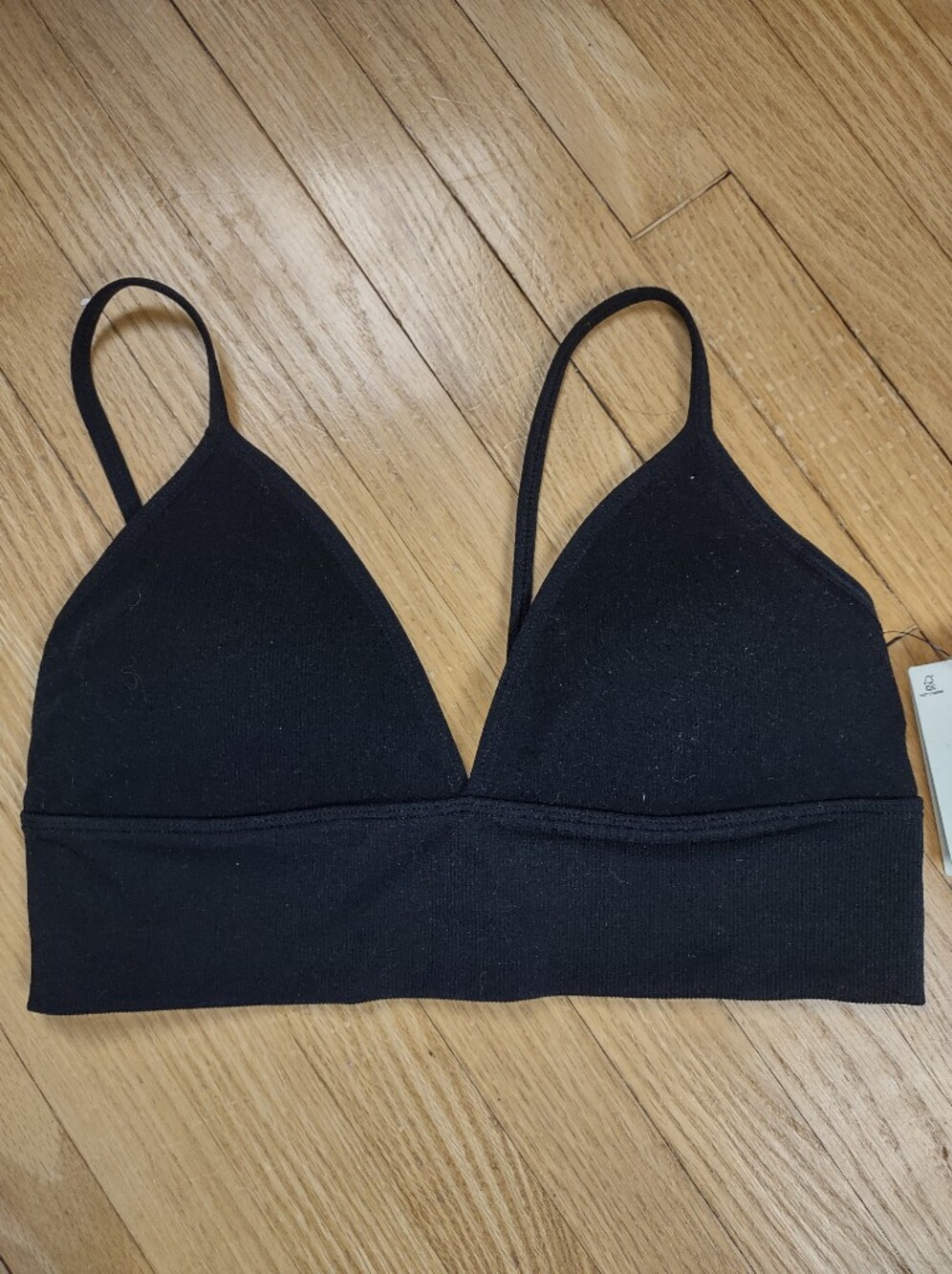 Ardene Black Triangle Bralette with Thin Straps Size Medium
